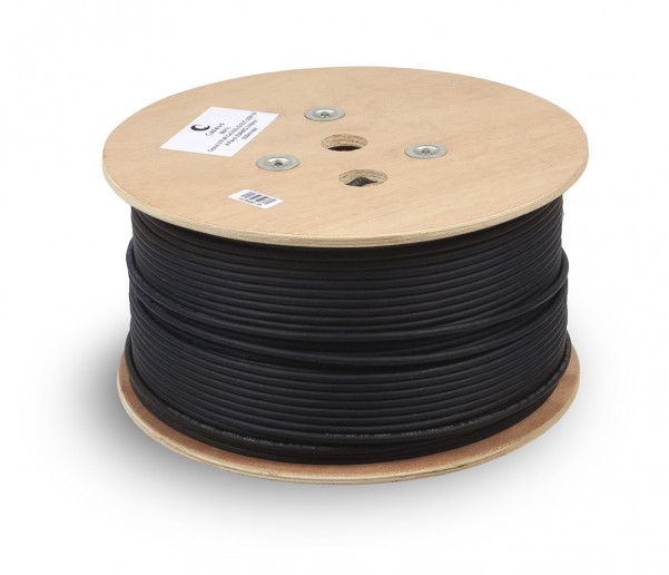 Cabeus UTP-4P-Cat.5e-SOLID-OUT-PE-UV Кабель витая пара UTP (U/UTP), категория 5e, 4 пары (24 AWG), одножильный, для внешней прокладки, PE-UV (305 м)