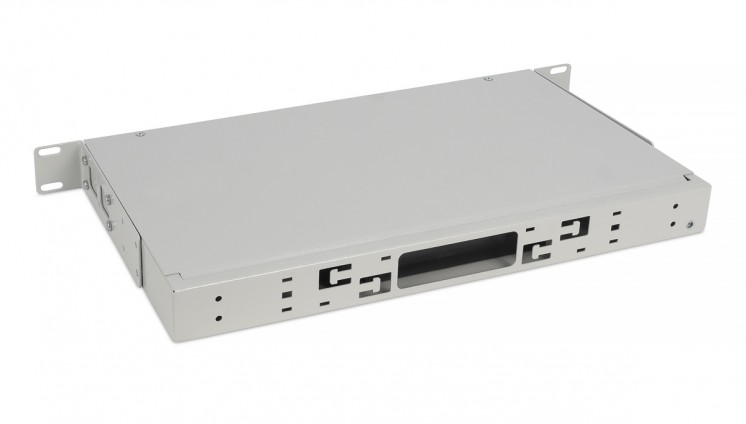 Cabeus FO-CS-19-3FP-GY Кросс бокс оптический 19" 1U на 3 адаптерные панели, цвет серый