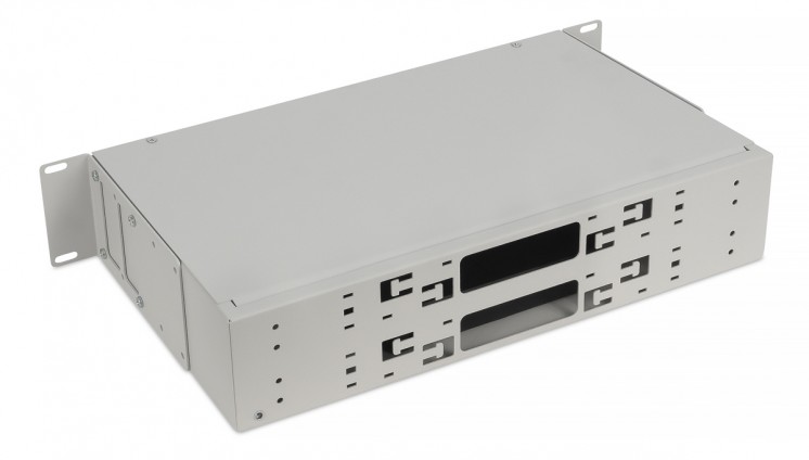 Cabeus FO-CS-19-6FP-GY Кросс бокс оптический 19" 2U на 6 адаптерных панелей, цвет серый