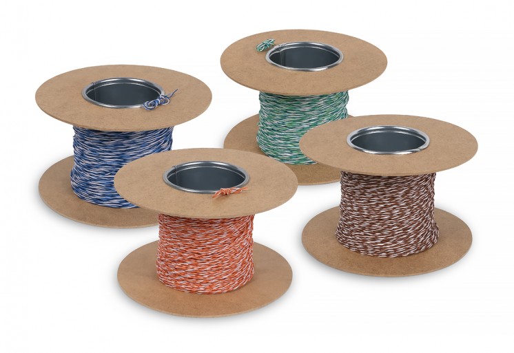 Cabeus UTP-1P-Cat.5e-SOLID-CROSS-500-OR (Jumper Wire) Кроссировочная витая пара, неэкранированная U/UTP, категория 5e, 1 пара (24 AWG), одножильный (solid), без общей внешней оболочки, оранжевая, 500м