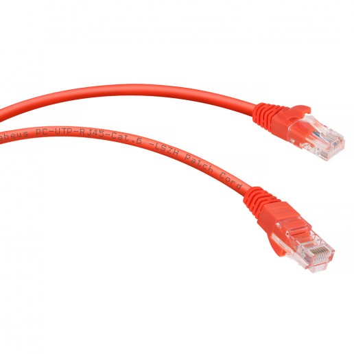Cabeus PC-UTP-RJ45-Cat.6-3m-RD-LSZH Патч-корд U/UTP, категория 6, 2xRJ45/8p8c, неэкранированный, красный, LSZH, 3м