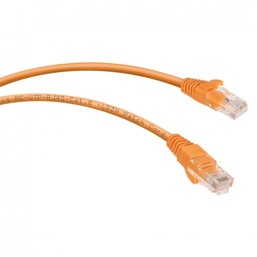Cabeus PC-UTP-RJ45-Cat.6-0.3m-OR-LSZH Патч-корд U/UTP, категория 6, 2xRJ45/8p8c, неэкранированный, оранжевый, LSZH, 0.3м
