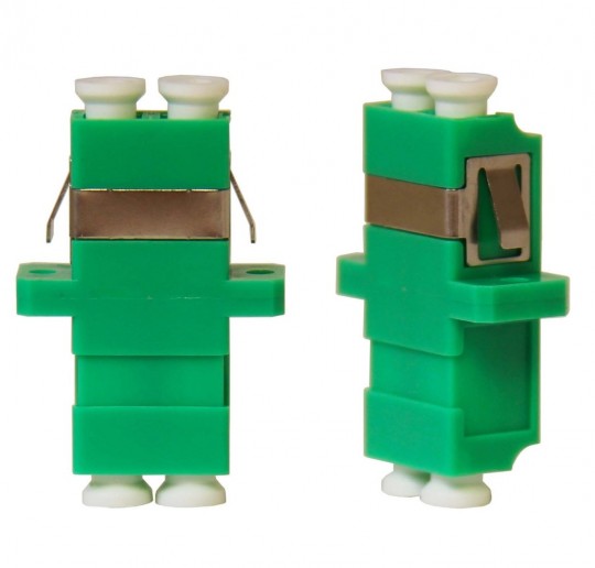 ТЕЛКОМ AD-LC/APC-DX-GN Оптическая розетка (адаптер) duplex LC/APC (для одномодового кабеля 9/125), (SC-type) корпус зелёный