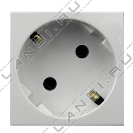 Efapel 45131 SBR Розетка 220В 2к+з, (45х45мм), белая