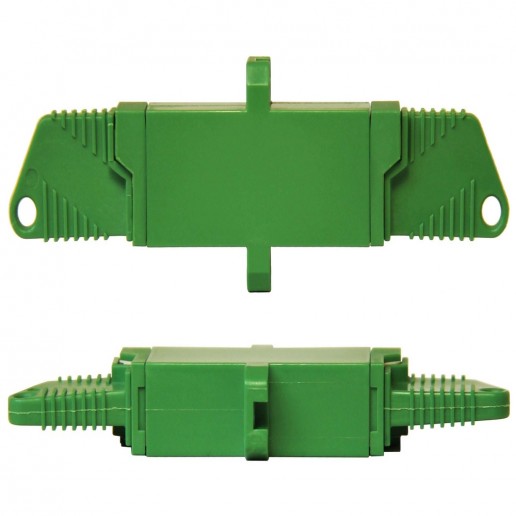 ТЕЛКОМ AD-E2000/APC-GN Оптическая розетка (адаптер) simplex E2000/APC (для одномодового кабеля 9/125), (SC-type) корпус зелёный