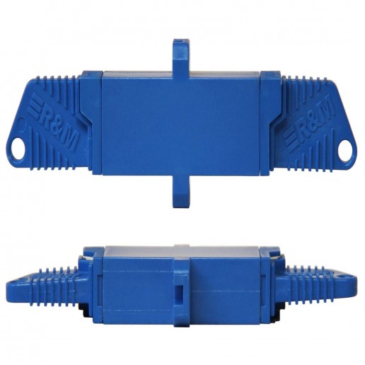ТЕЛКОМ AD-E2000/SM-BL Оптическая розетка (адаптер) simplex E2000/SM (для одномодового кабеля 9/125), (SC-type) корпус синий