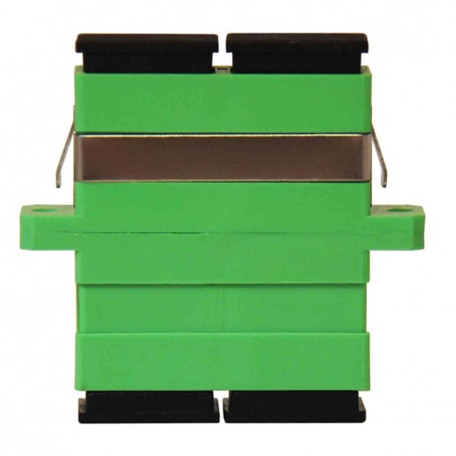 ТЕЛКОМ AD-SC/APC-DX-GN Оптическая розетка (адаптер) duplex SC/APC (для одномодового кабеля 9/125), корпус зелёный