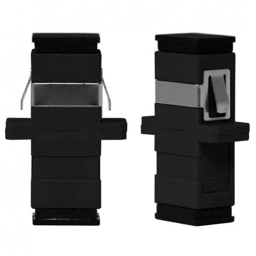 ТЕЛКОМ AD-SC/SM-BK Оптическая розетка (адаптер) simplex SC/SM (для одномодового кабеля 9/125), корпус чёрный