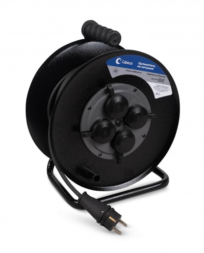 Cabeus EC-C-3.5-FR-G-30-IP44 Удлинитель силовой КГ 3500 Вт 30м на металлической катушке IP 44 (c/з)