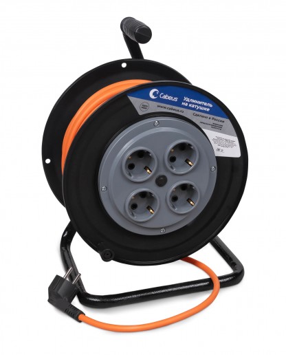 Cabeus EC-C-4.0-G-30 Удлинитель ПВС 4000 Вт 30м на катушке (С/з)