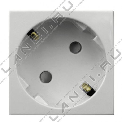 Efapel 45132 SBR Розетка 220В 2к+З с защитными шторками (45х45мм), белая