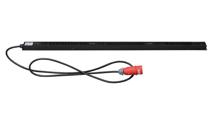 Cabeus PDU-16-3P-36C13-6C19-I309 Блок распределения питания для 19" шкафов, вертикальный, 6 розеток IEC 320 C19, 36 розеток IEC 320 C13, 3 фазы, 16А, автоматы защиты, металлический корпус, шнур с вилкой IEC309 3м