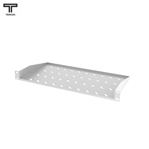ТЕЛКОМ ПКЛ.19.1.200.7035Ш Полка консольная 19” с передним креплением 1U (Глубина=200мм), для шкафов с глубиной 350мм, цвет серый (RAL7035Ш)