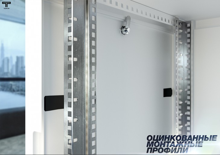 ТЕЛКОМ TL-6.6.3-M.7035Ш Шкаф настенный 6U 600x350x356мм (ШхГхВ) телекоммуникационный 19", дверь металлическая, цвет серый (RAL7035Ш) (4 места)