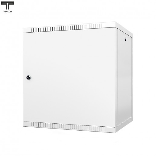 ТЕЛКОМ TL-12.6.4-M.7035Ш Шкаф настенный 12U 600x450x623мм (ШхГхВ) телекоммуникационный 19", дверь металлическая, цвет серый (RAL7035Ш) (4 места)