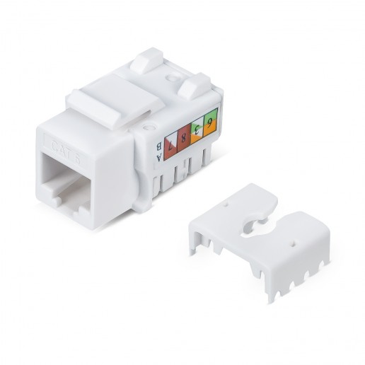 Cabeus KJ-RJ45-Cat.6-90 Вставка Keystone Jack RJ-45, категория 6, заделка тип 110, белая