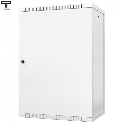 ТЕЛКОМ TL-18.6.3-M.7035Ш Шкаф настенный 18U 600x350x890мм (ШхГхВ) телекоммуникационный 19", дверь металлическая, цвет серый (RAL7035Ш), (4 места)
