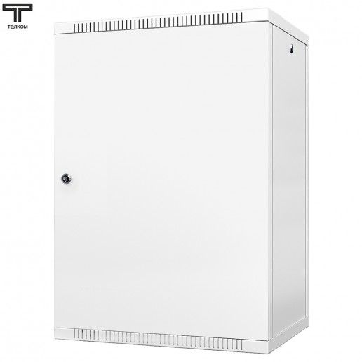 ТЕЛКОМ TL-18.6.4-M.7035Ш Шкаф настенный 18U 600x450x890мм (ШхГхВ) телекоммуникационный 19", дверь металлическая, цвет серый (RAL7035Ш) (4 места)