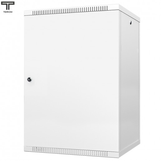ТЕЛКОМ TL-18.6.6-M.7035Ш Шкаф настенный 18U 600x600x890мм (ШхГхВ) телекоммуникационный 19", дверь металлическая, цвет серый (RAL7035Ш) (4 места)