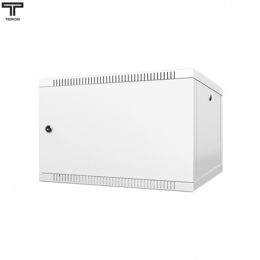 ТЕЛКОМ TL-6.6.4-M.7035Ш Шкаф настенный 6U 600x450x356мм (ШхГхВ) телекоммуникационный 19", дверь металлическая, цвет серый (RAL7035Ш) (4 места)
