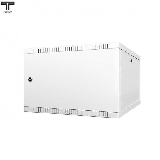ТЕЛКОМ TL-6.6.6-M.7035Ш Шкаф настенный 6U 600x600x356мм (ШхГхВ) телекоммуникационный 19", дверь металлическая, цвет серый (RAL7035Ш)