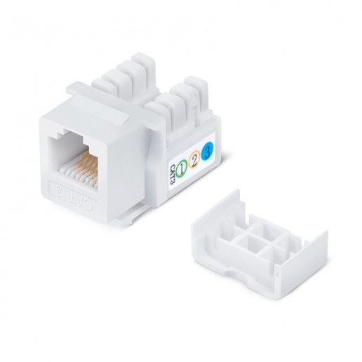 Cabeus KJ-RJ45-Cat.5e-90 Вставка Keystone Jack RJ-45, категория 5e, заделка тип 110, белая