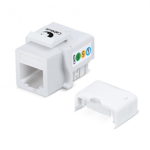 Cabeus KJ-RJ45-Cat.5e-90 Вставка Keystone Jack RJ-45, категория 5e, заделка тип 110, белая