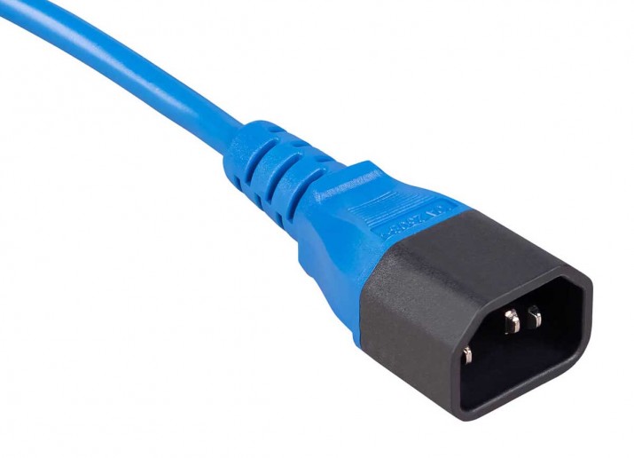 Cabeus PC-189-VDE-1.5-1.8M-BL Кабель питания монитор-компьютер C13 - C14 (3x1.5), синий, 1.8 м