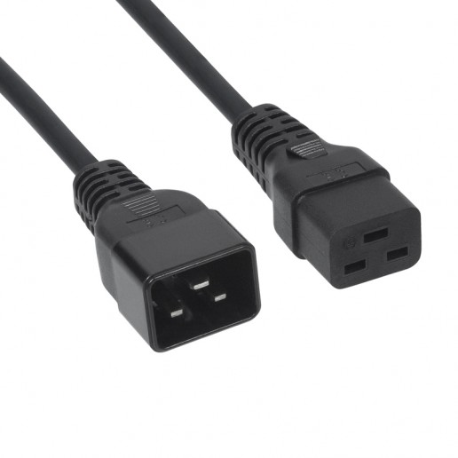 Cabeus PC-IEC19-IEC20-2.5-0.5M Кабель питания C19 - C20 (3x2.5), прямая вилка, 0.5м