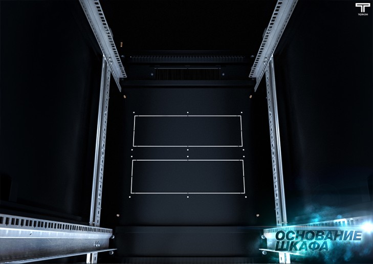 ТЕЛКОМ ТС-22.6.8-ПП.9005М Шкаф напольный 22U 600x800x1098мм (ШхГхВ) телекоммуникационный 19", передняя дверь перфорированная - задняя дверь перфорированная, цвет черный (RAL9005М) (5 мест)