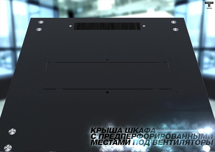ТЕЛКОМ ТС-42.6.6-ПП.9005М Шкаф напольный 42U 600x600x1987мм (ШхГхВ) телекоммуникационный 19", передняя дверь перфорированная - задняя дверь перфорированная, цвет черный (RAL9005М) (5 мест)