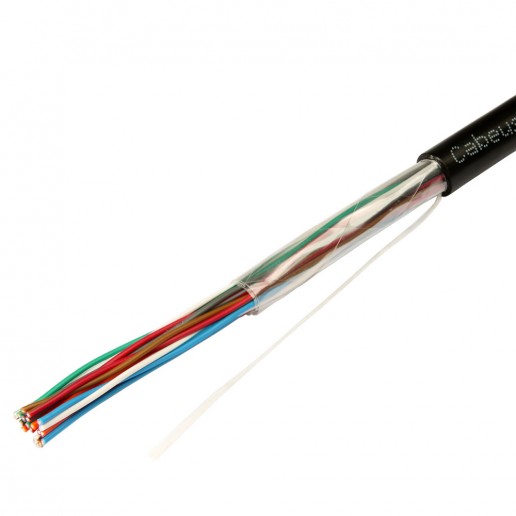 Cabeus UTP-10P-Cat.3-OUT Кабель витая пара UTP (U/UTP), категория 3, 10 пар (24 AWG), одножильный (solid), для внешней прокладки, UV PE