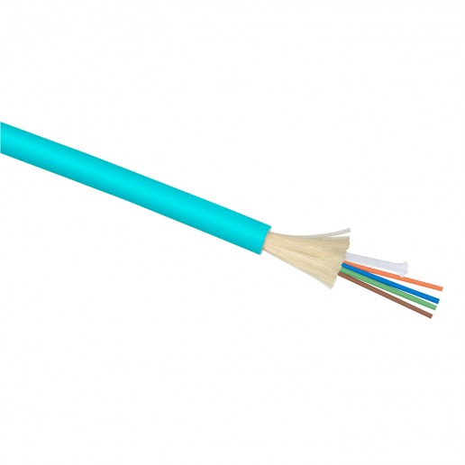 Cabeus TB-A-4-04T-E-K-LSZH-IN-25 Кабель волоконно-оптический 50/125 (OM3) многомодовый, 4 волокна, плотное буферное покрытие (tight buffer), для внутренней прокладки (-25C ~ +50), LSZH, голубой, (F40040415Z)