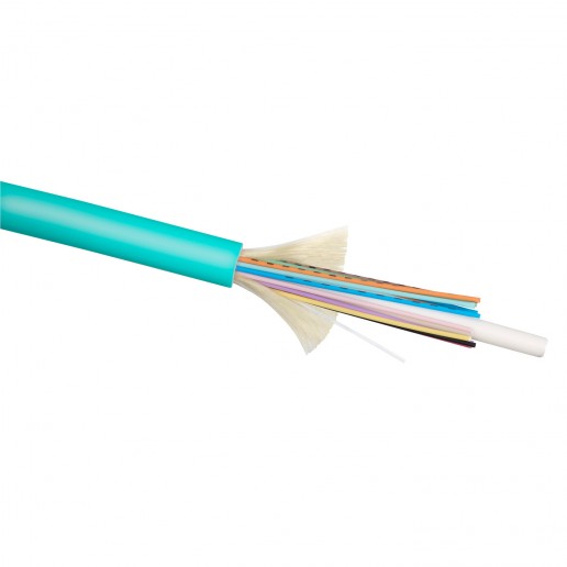 Cabeus TB-A-4-16T-E-K-LSZH-IN-25 Кабель волоконно-оптический 50/125 (OM3) многомодовый, 16 волокон, плотное буферное покрытие (tight buffer), для внутренней прокладки (-25C ~ +50), LSZH, голубой, (F40161600U)