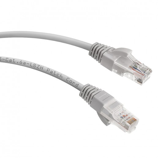 Cabeus PC-UTP-RJ45-Cat.6a-3m-LSZH Патч-корд U/UTP, категория 6а (10G), 2xRJ45/8p8c, неэкранированный, серый, LSZH, 3м