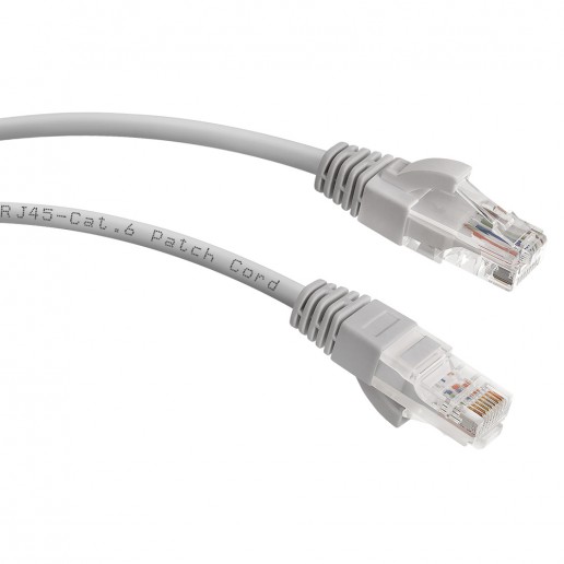 Cabeus PC-UTP-RJ45-Cat.6-0.5m Патч-корд U/UTP, категория 6, 2xRJ45/8p8c, неэкранированный, серый, PVC, 0.5м