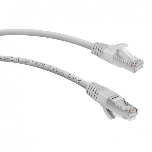 Cabeus PC-FTP-RJ45-Cat.6-20m-LSZH Патч-корд F/UTP, категория 6, 2xRJ45/8p8c, экранированный, серый, LSZH, 20м