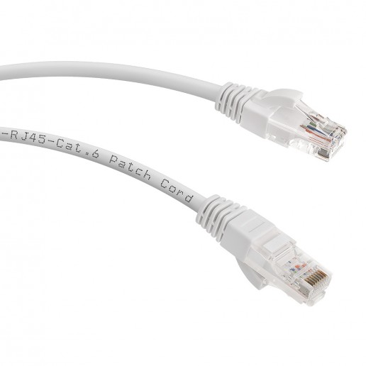 Cabeus PC-UTP-RJ45-Cat.6-0.3m-WH Патч-корд U/UTP, категория 6, 2xRJ45/8p8c, неэкранированный, белый, PVC, 0.3м