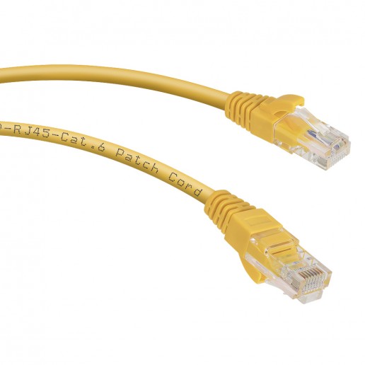Cabeus PC-UTP-RJ45-Cat.6-2m-YL Патч-корд U/UTP, категория 6, 2xRJ45/8p8c, неэкранированный, желтый, PVC, 2м