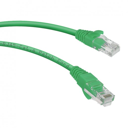 Cabeus PC-UTP-RJ45-Cat.6-3m-GN Патч-корд U/UTP, категория 6, 2xRJ45/8p8c, неэкранированный, зеленый, PVC, 3м