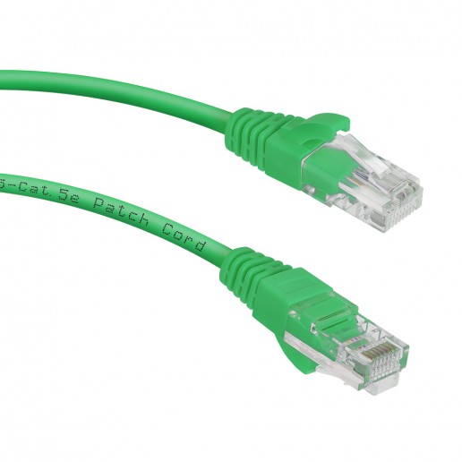 Cabeus PC-UTP-RJ45-Cat.5e-5m-GN Патч-корд U/UTP, категория 5е, 2xRJ45/8p8c, неэкранированный, зеленый, PVC, 5м