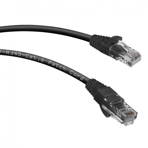 Cabeus PC-UTP-RJ45-Cat.6-1.5m-BK Патч-корд U/UTP, категория 6, 2xRJ45/8p8c, неэкранированный, черный, PVC, 1.5м
