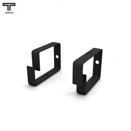 ТЕЛКОМ КМ.6.4.9005М Кольцо организационное для укладки кабеля 65х45мм, металлическое, цвет черный (RAL9005М)