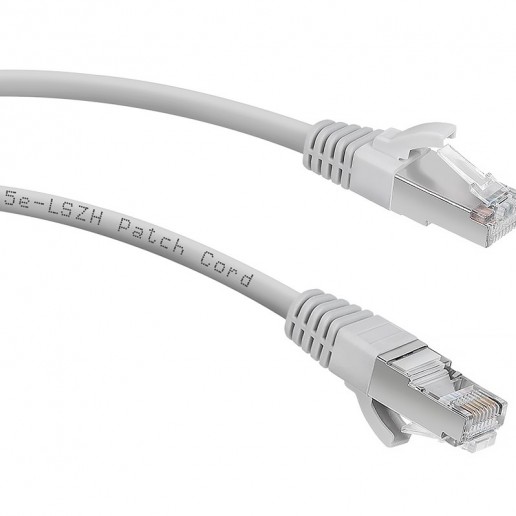 Cabeus PC-FTP-RJ45-Cat.5e-0.3m-LSZH Патч-корд F/UTP, категория 5е, 2xRJ45/8p8c, экранированный, серый, LSZH, 0.3м