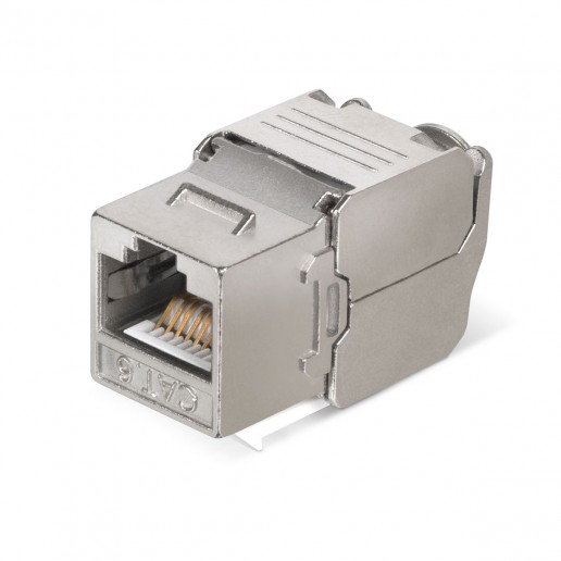 Cabeus KJ-RJ45-Cat.6-SH-180-Toolless Вставка Keystone Jack RJ-45(8P8C), 180 градусов, категория 6, экранированная, без инструмента Toolless