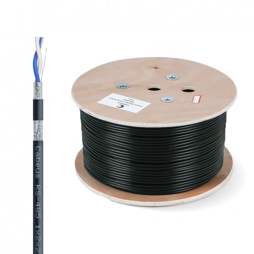 Cabeus RS-485 1x2x22AWG/7 Кабель для интерфейса RS-485, 1x2x22 AWG, 120 Oм, многожильный (patch) , SF/UTP , -40 С- +75 С, PVC (305м)