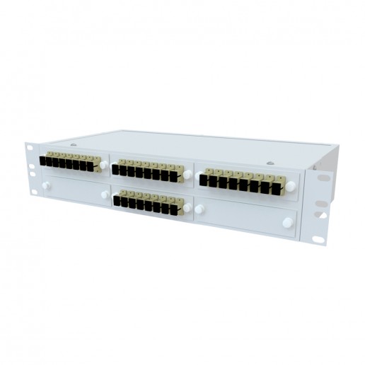 ТЕЛКОМ КСп-19-2U-32-SC/UPC-OM3-50/125 Кросс оптический 19" стоечный 2U на 32 порта SC 50/125мкм (OM3) предсобранный (пигтейл SC 50/125 (OM3)-32шт, розетка SC-32шт, сплайс кассета, КДЗС-32шт)