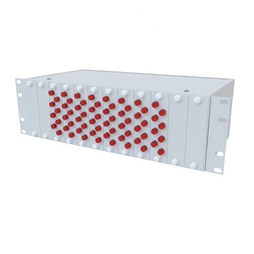 ТЕЛКОМ КСп-19-3U-64-FС/UPC-OM2-50/125 Кросс оптический 19" стоечный 3U на 64 порта FС 50/125мкм (OM2) предсобранный (пигтейл FС 50/125 (OM2)-64шт, розетка SС-64шт, сплайс кассета, КДЗС-64шт)