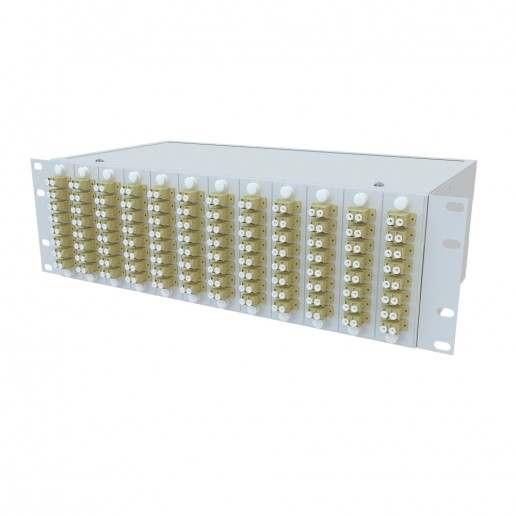 ТЕЛКОМ КСп-19-3U-96-DLC/UPC-OM3-50/125 Кросс оптический 19" стоечный 3U на 96 портов DLC 50/125мкм (OM3) предсобранный (пигтейл LC 50/125 (OM3)-192шт, розетка DLC-96шт, сплайс кассета, КДЗС-192шт)