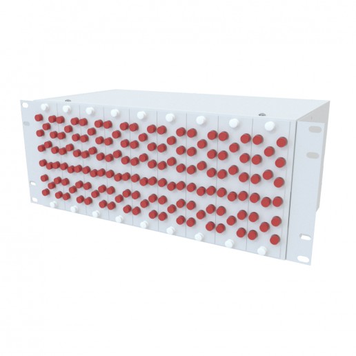 ТЕЛКОМ КСп-19-4U-144-FС/UPC-OM2-50/125 Кросс оптический 19" стоечный 4U на 144 порта FС 50/125мкм (OM2) предсобранный (пигтейл FС 50/125 (OM2)-144шт, розетка FС-144шт, сплайс кассета, КДЗС-144шт)